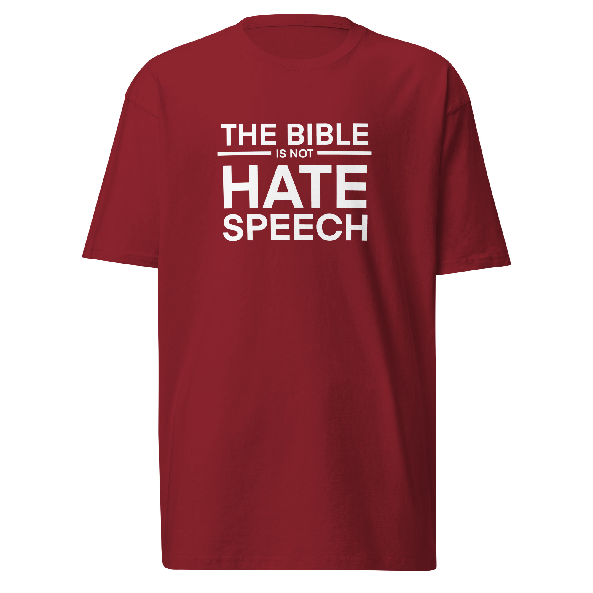 The Bible Is Not Hate Speech T-Shirt / Brick Red / S