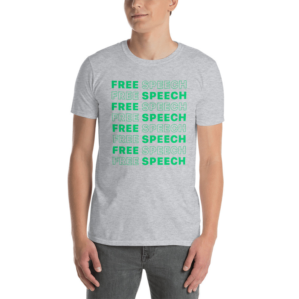 Free Speech over Free Speech T-Shirt - Sport Grey / M