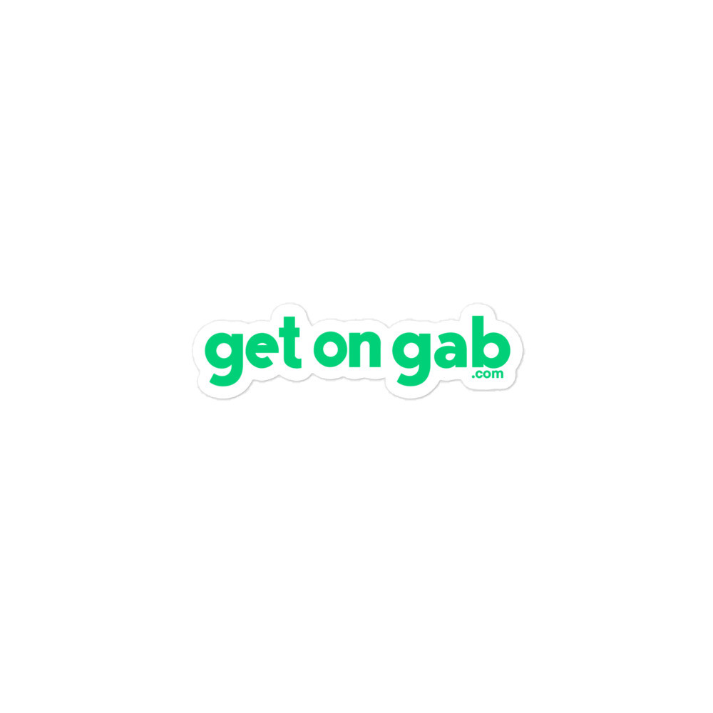 Get On Gab.com Sticker - 3x3