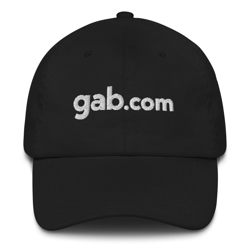 gab.com Logo Dad Hat - Black