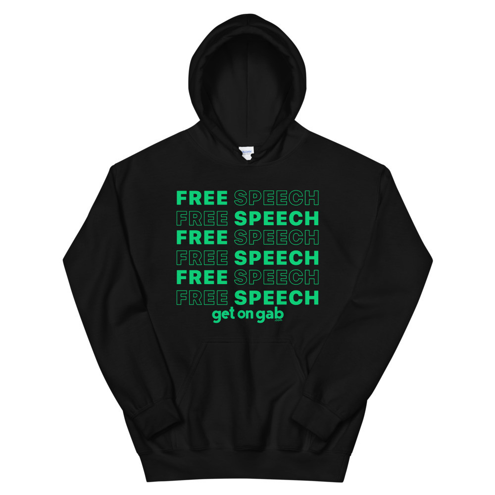 Free Speech over Free Speech Unisex Hoodie - Black / S
