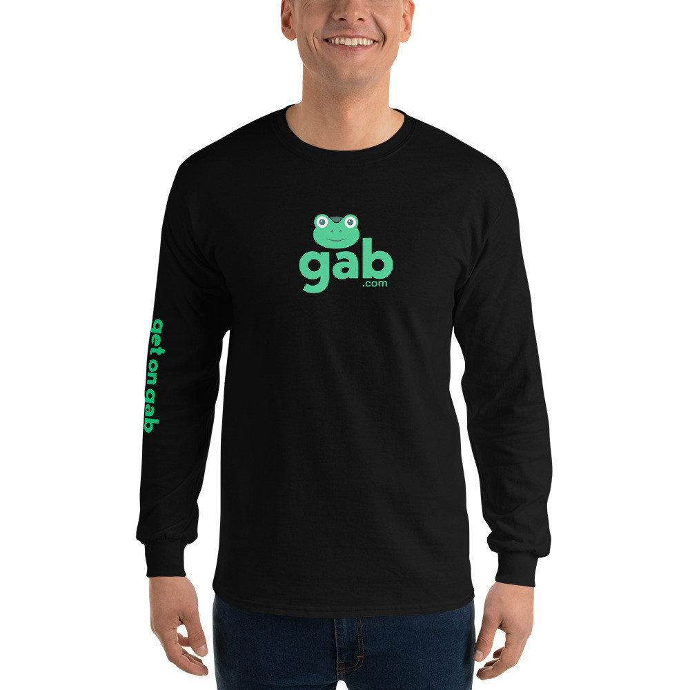 Gab.com Men’s Long Sleeve - Black / S