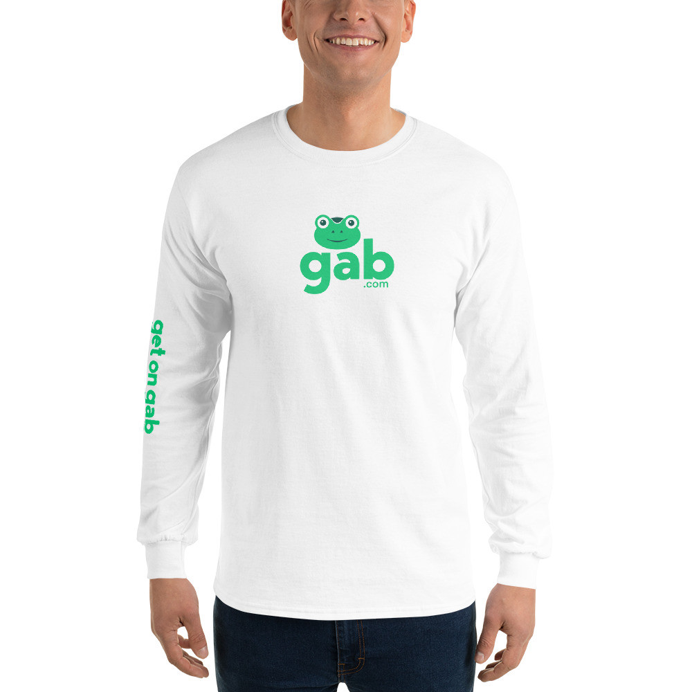 Gab.com Men’s Long Sleeve - White / S