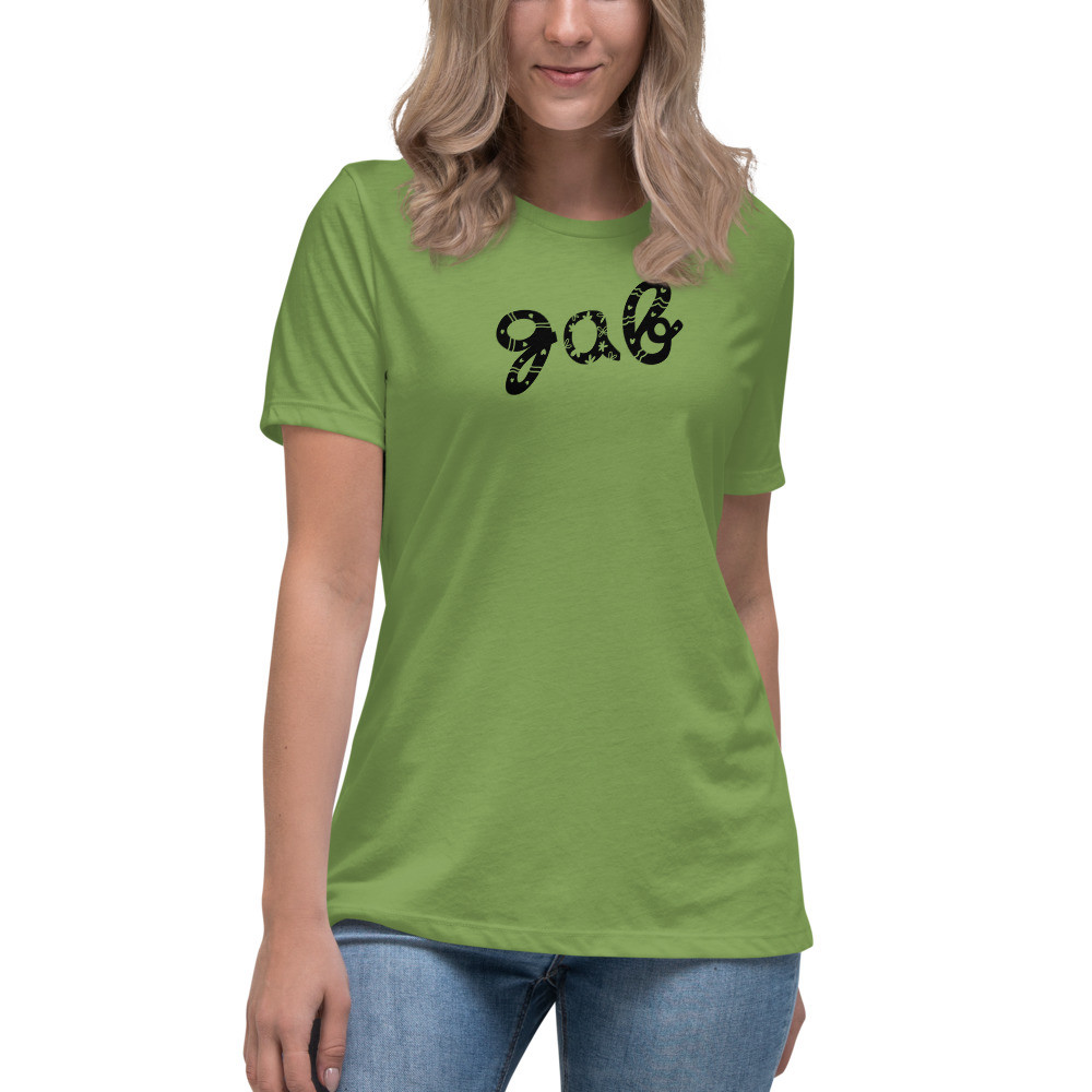 Doodle Gab Women's Relaxed T-Shirt - Leaf / S