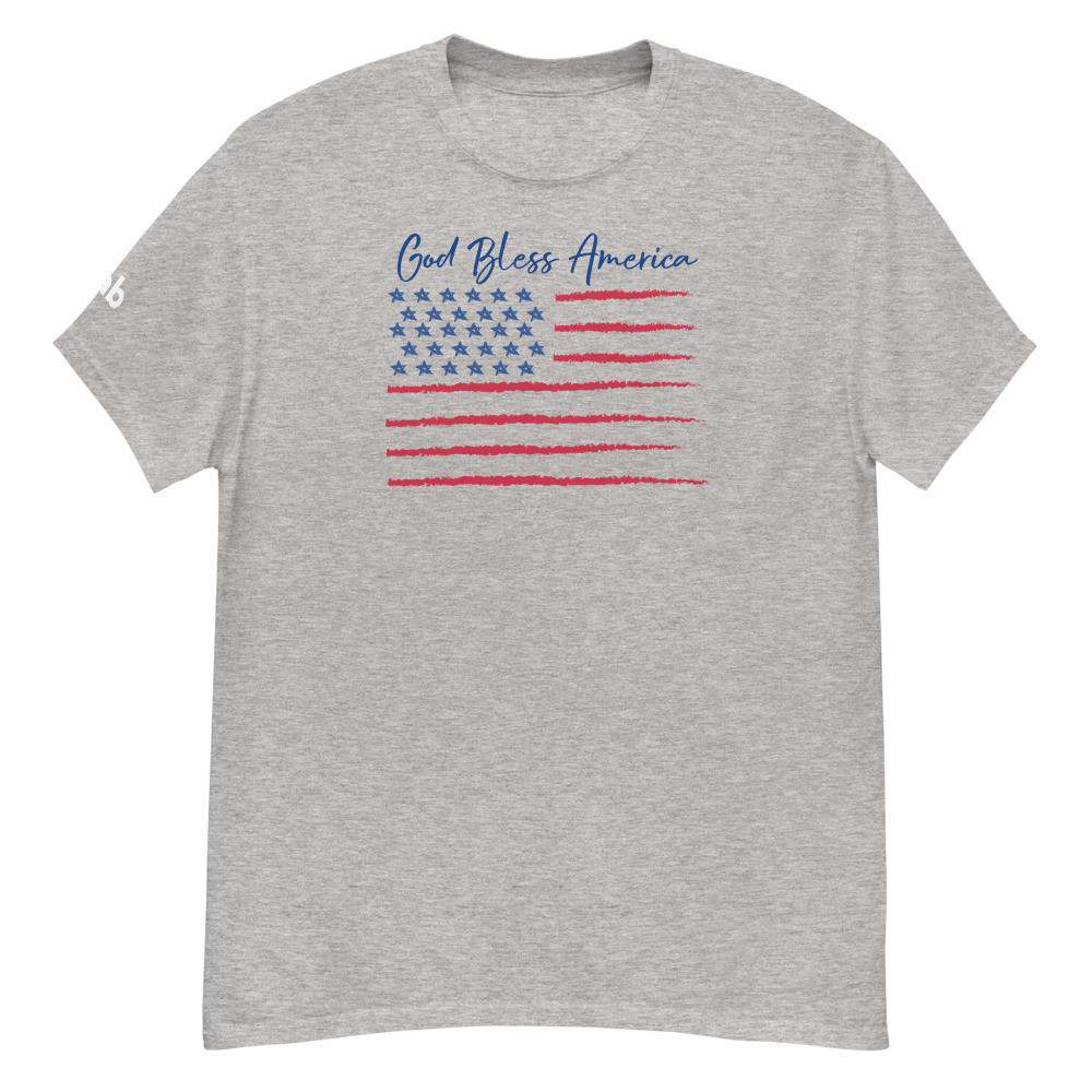 God Bless America Men's T-Shirt - Sport Grey / S