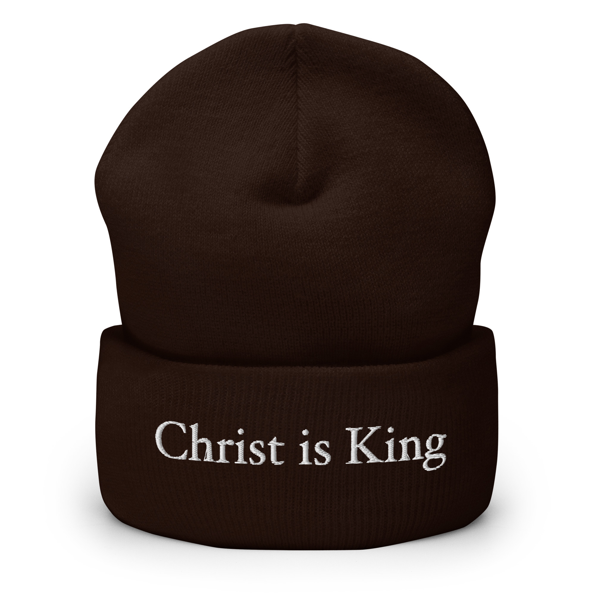 Christ Is King Beanie - Brown
