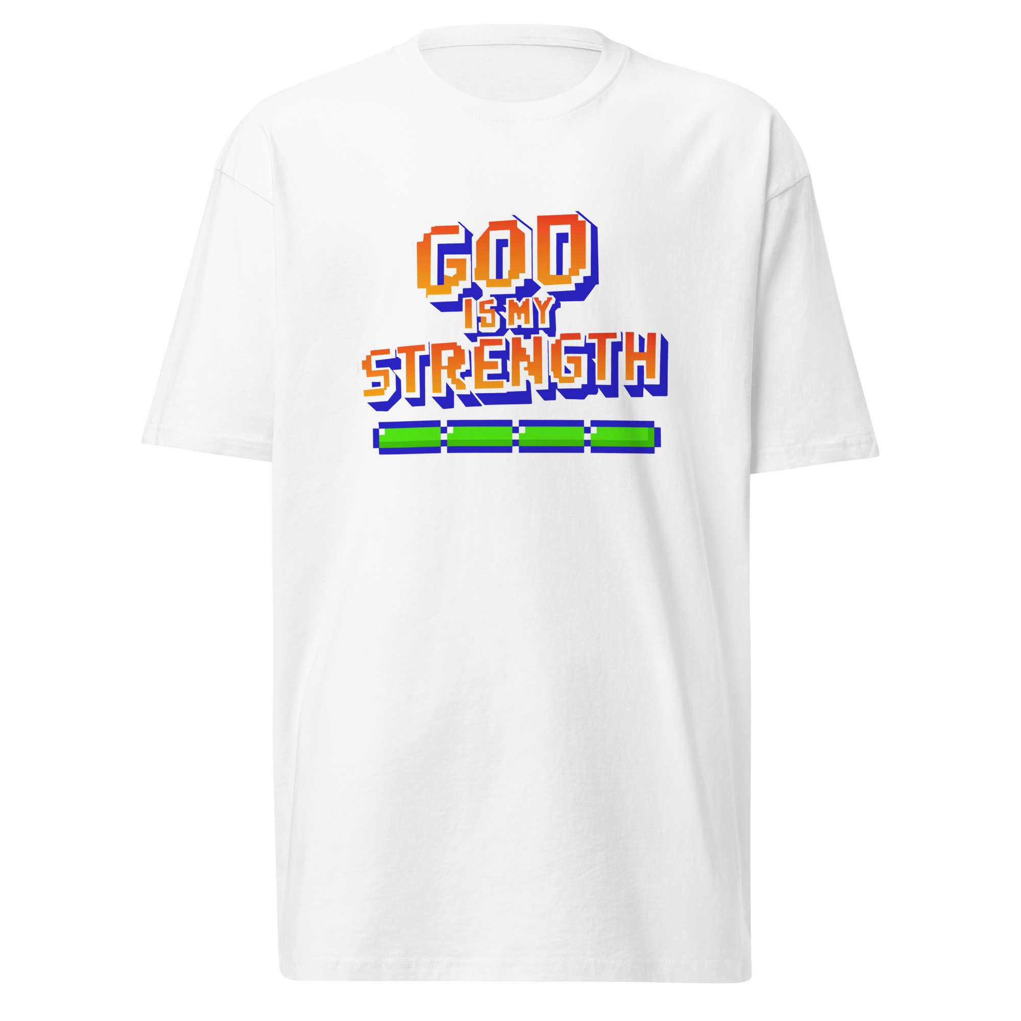 God is my Strength T-Shirt - White / M