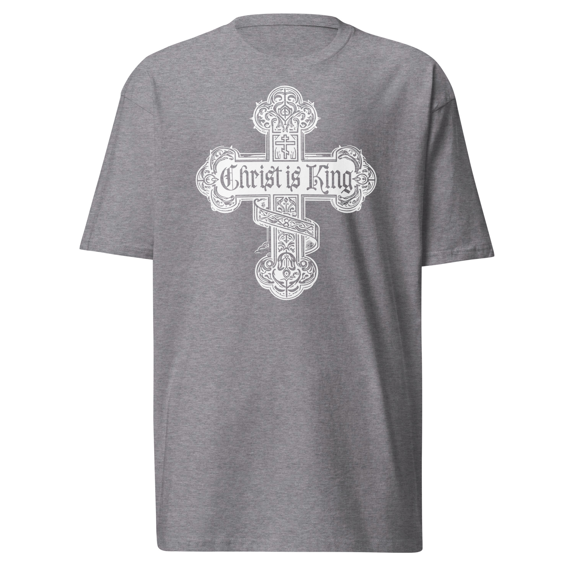 Christ is King Cross T-Shirt - Carbon Grey / M
