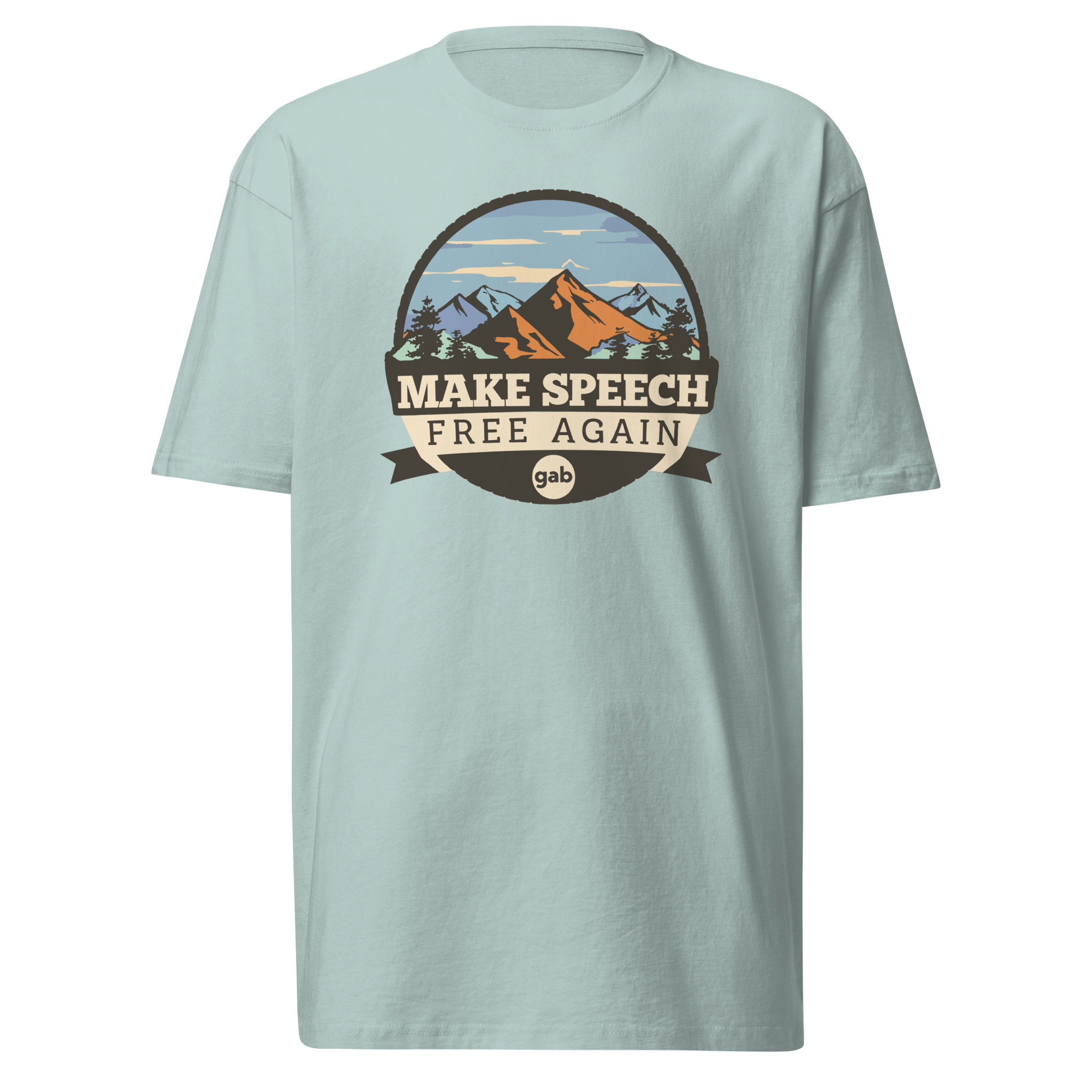 Make Speech Free Again Scenic T-Shirt - Agave / S