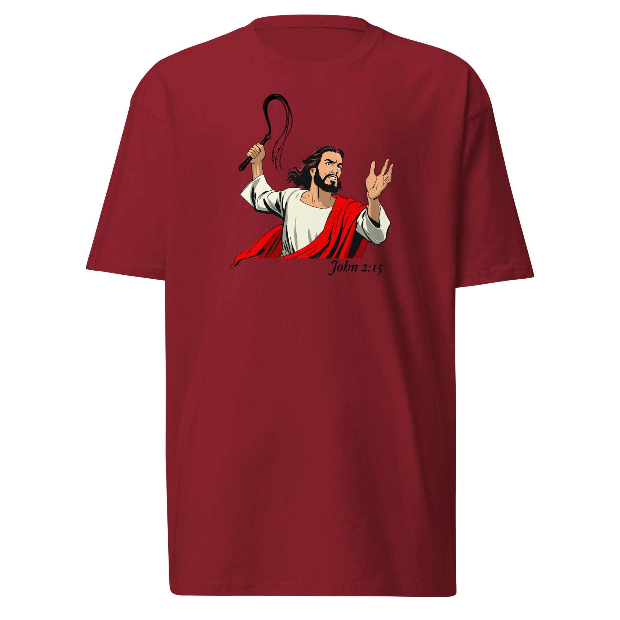 John 2:15 T-Shirt - Brick Red / L