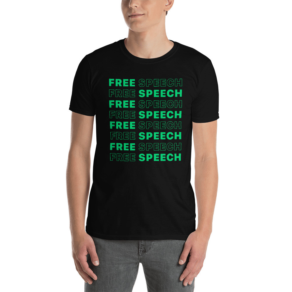 Free Speech over Free Speech T-Shirt - Black / S