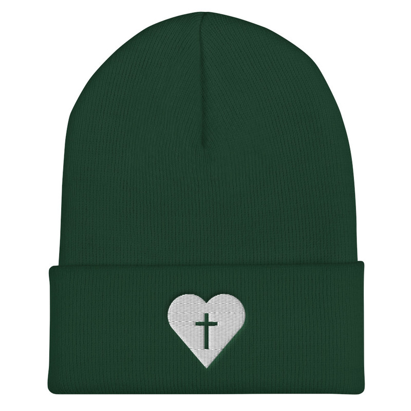 Heart Beanie - Spruce