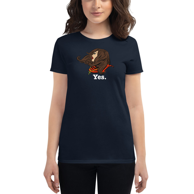 YES. Brunette Women's t-shirt - Navy / S