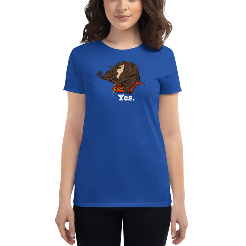 YES. Brunette Women's t-shirt - Royal Blue / S