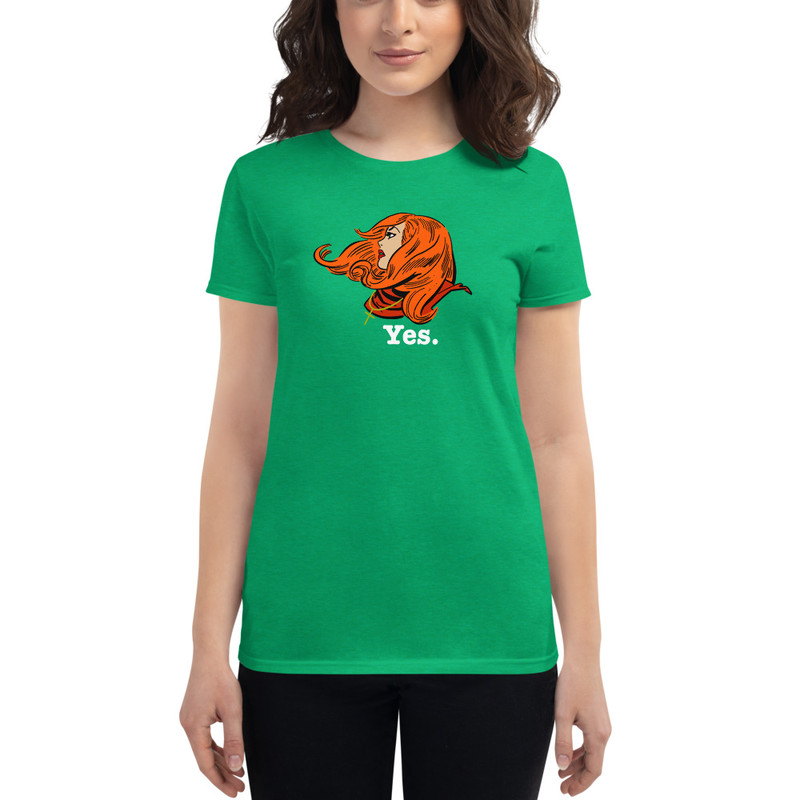 YES. Red Women's t-shirt - Heather Green / S