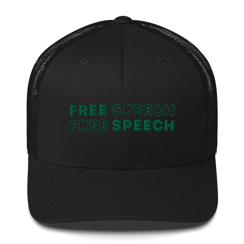 Free Speech Mesh Trucker Cap - Black
