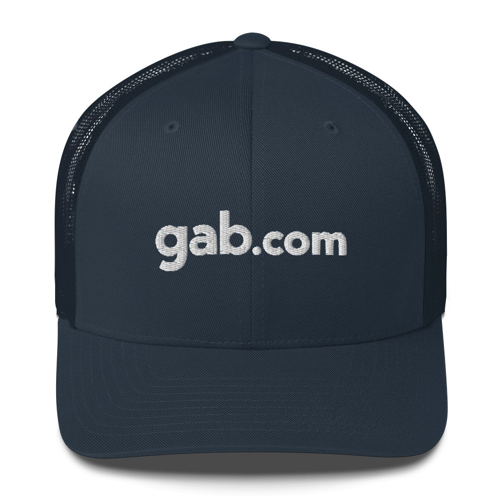 All-White Gab Mesh Trucker Cap - Navy