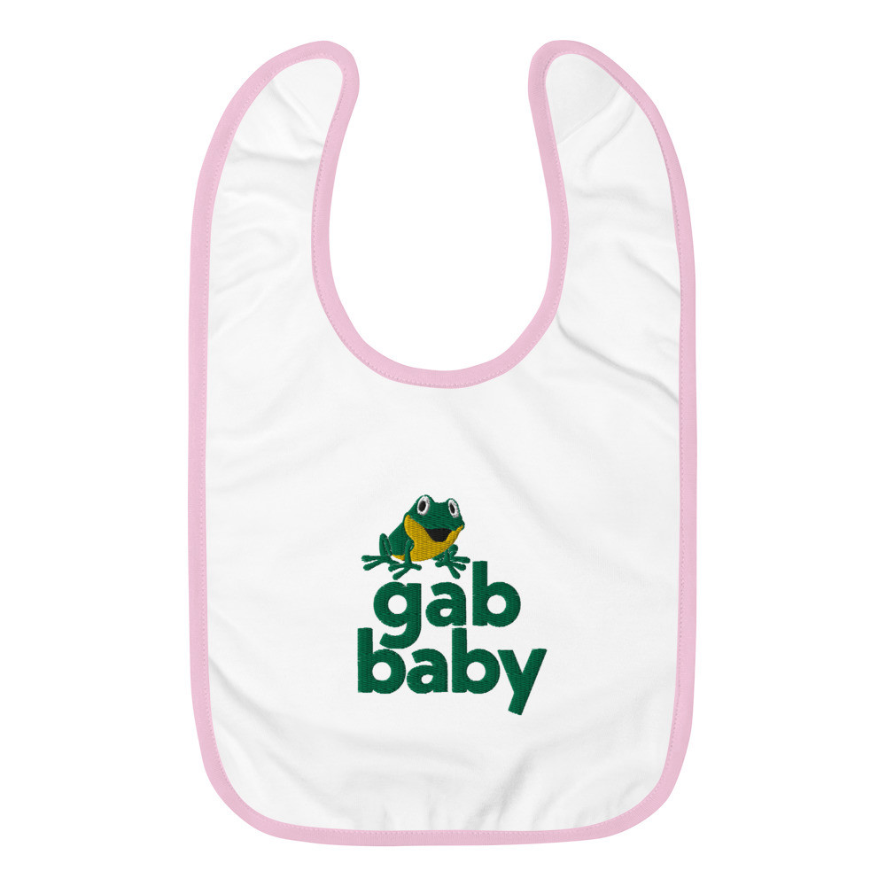 Gab Baby Bib - White / Pink