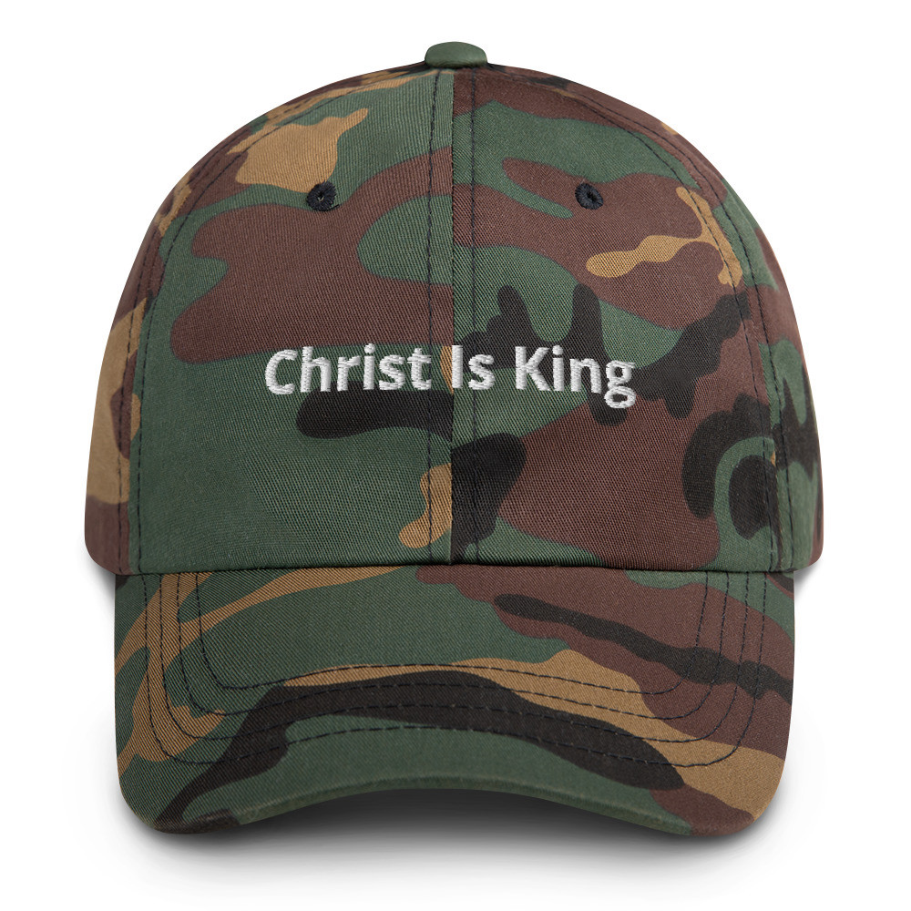 Christ is King Dad hat - Green Camo