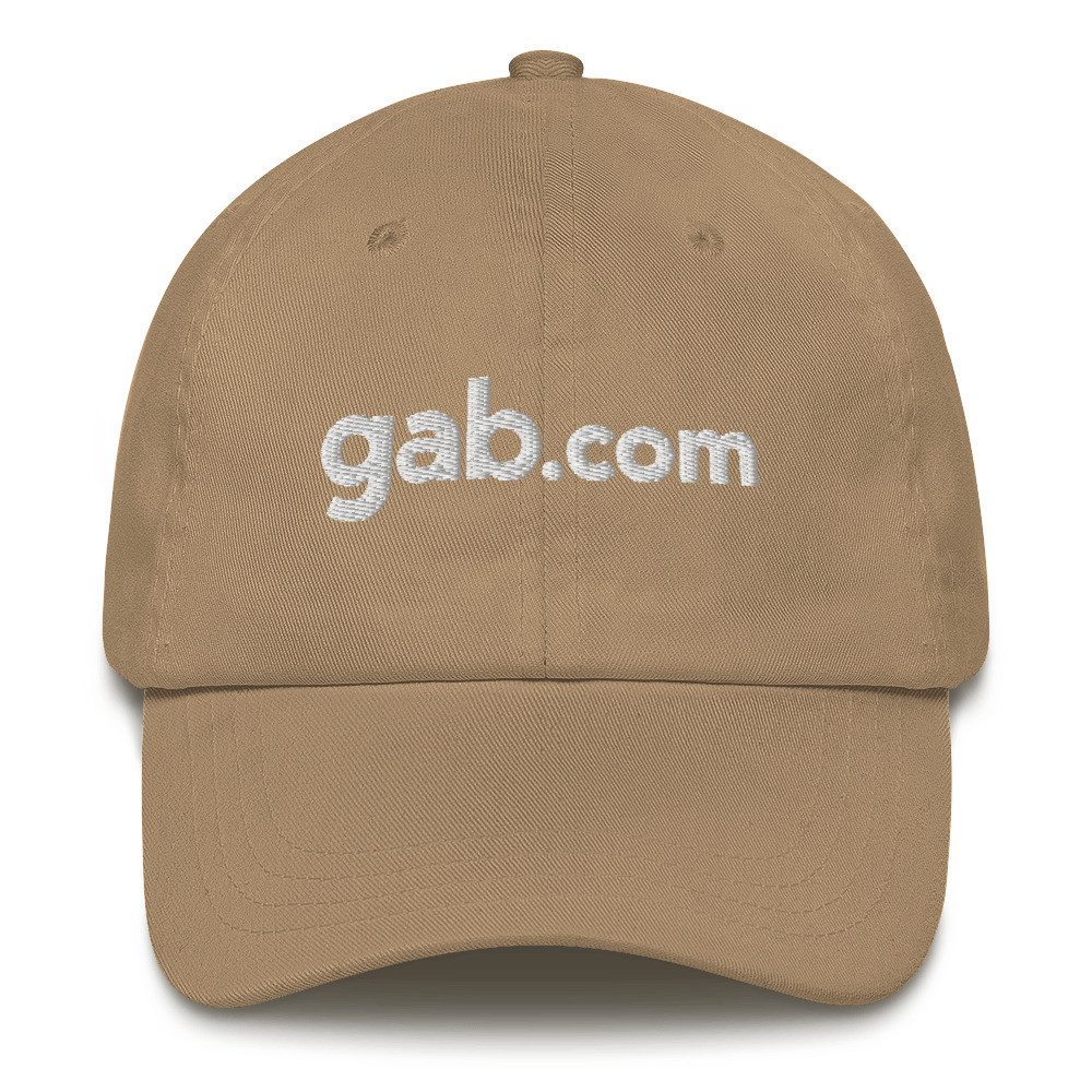 gab.com Logo Dad Hat - Khaki