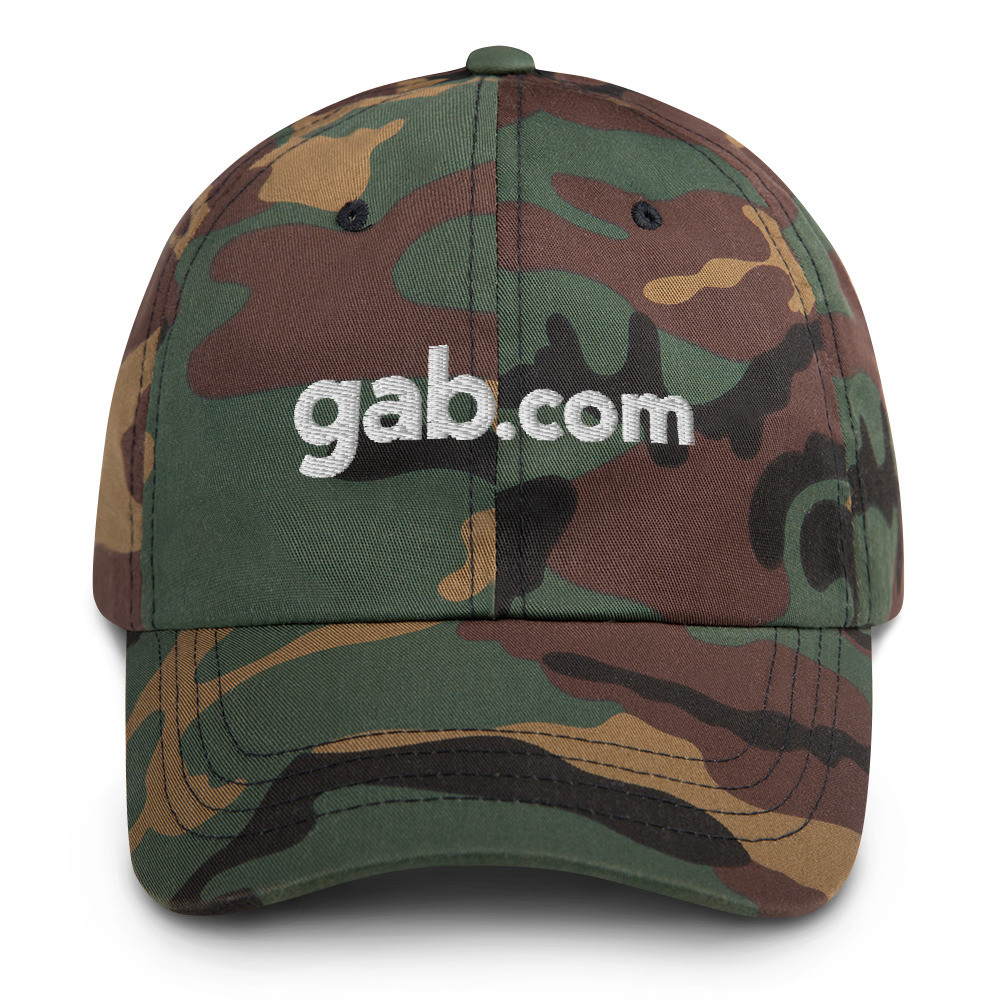 gab.com Logo Dad Hat - Green Camo