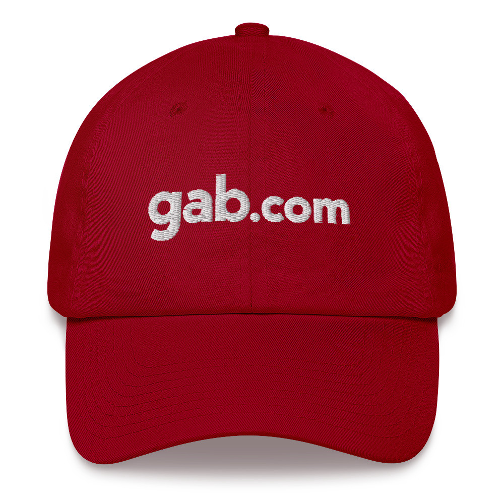 gab.com Logo Dad Hat - Cranberry