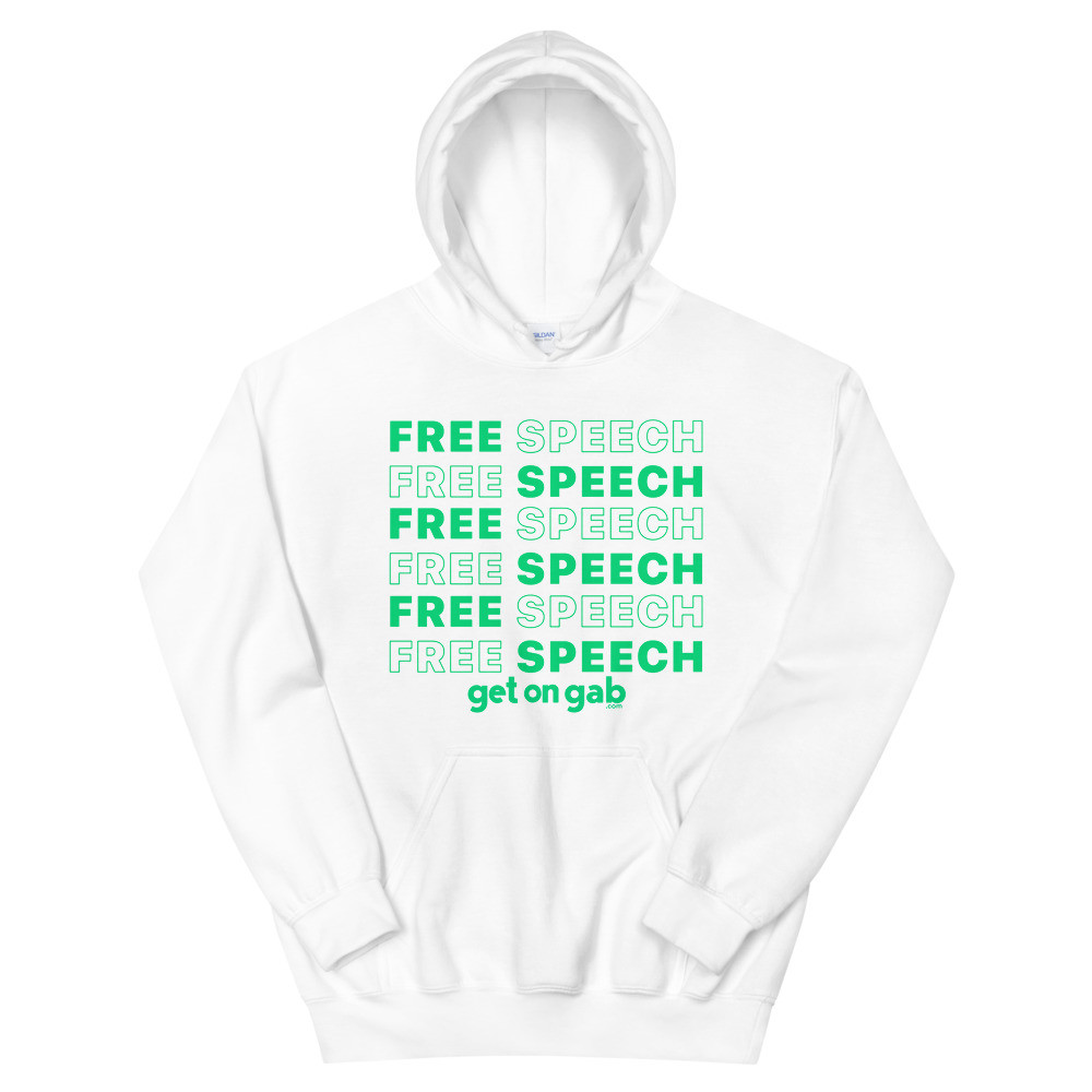 Free Speech over Free Speech Unisex Hoodie - White / XL
