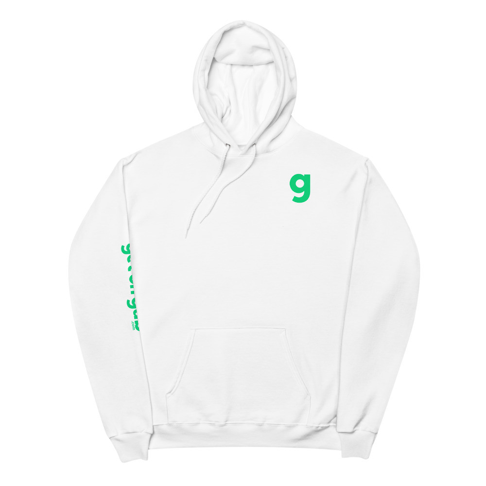 G Unisex Hoodie (Front & Sleeve) - White / L