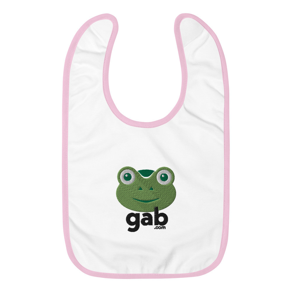 Gabby Baby Bib - White / Pink