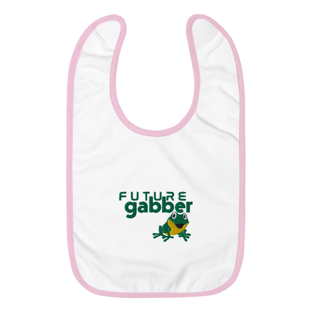 Future Gabber Baby Bib - White / Pink