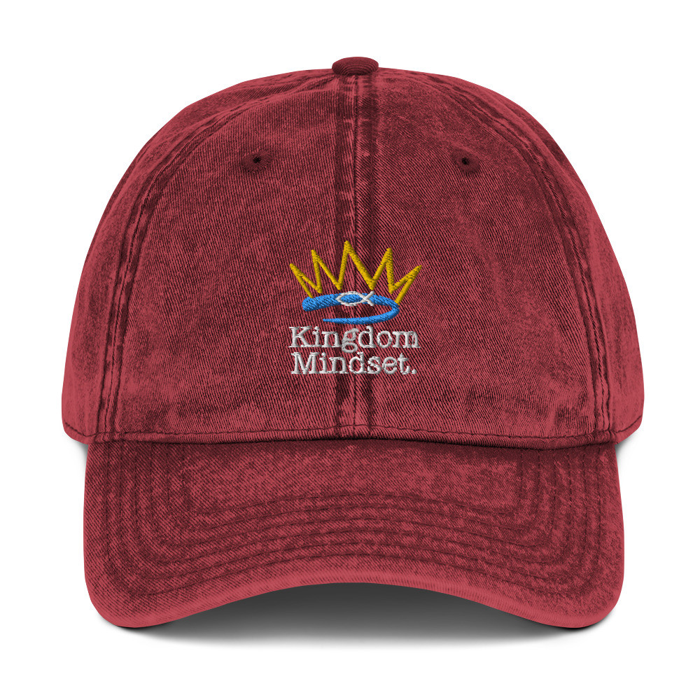 Kingdom Mindset Vintage Hat  - Maroon