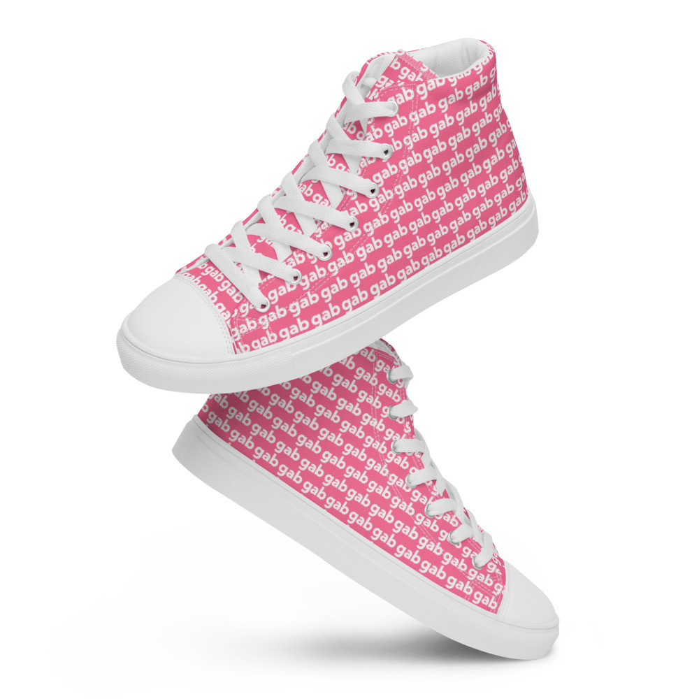 Gab Women’s High Top Canvas Shoes - Pink - 7.5