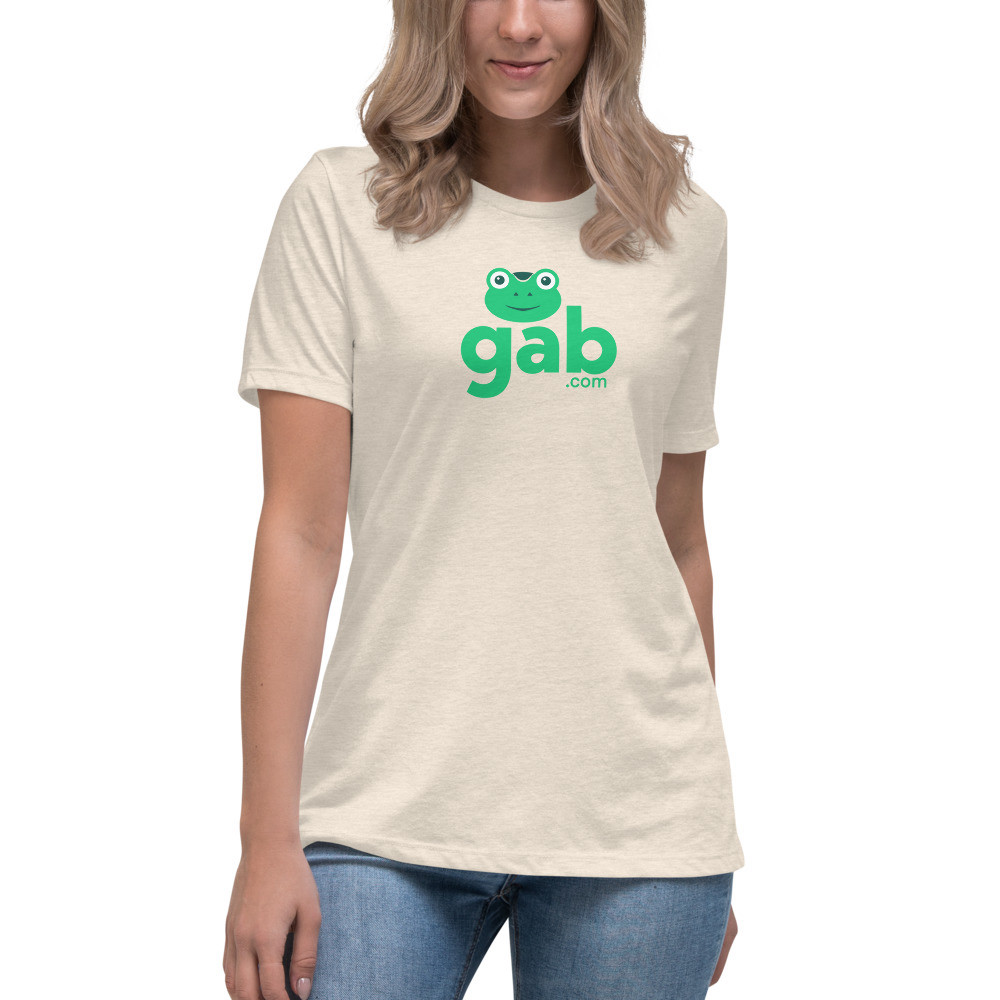 Gab.com Women's Relaxed T-Shirt - Heather Prism Natural / S