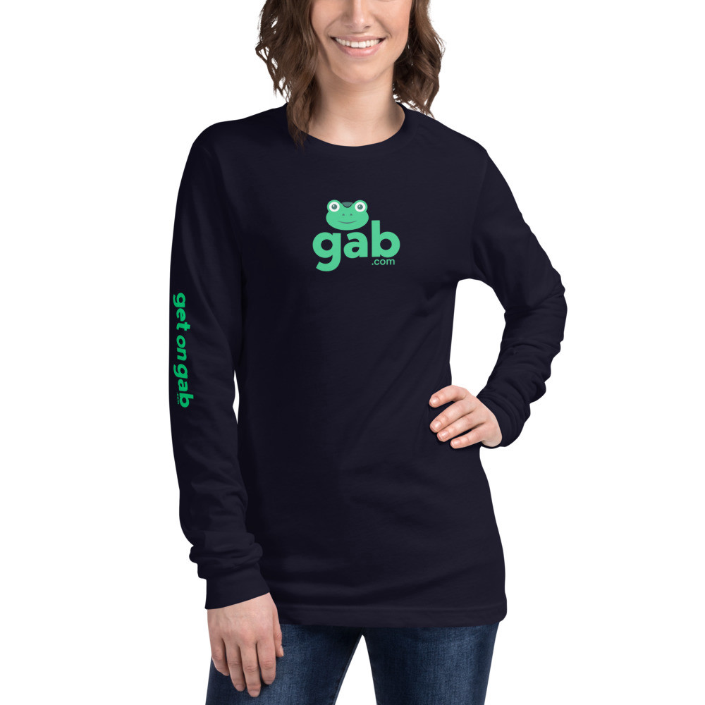 Gab.com Women's Long Sleeve - Navy / XS