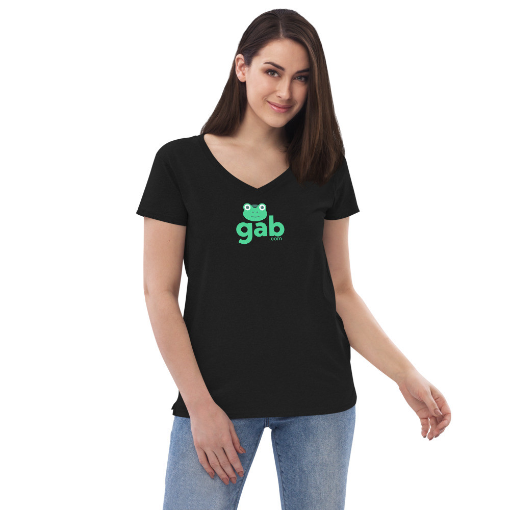 Gab.com Women’s V-Neck - Black / S