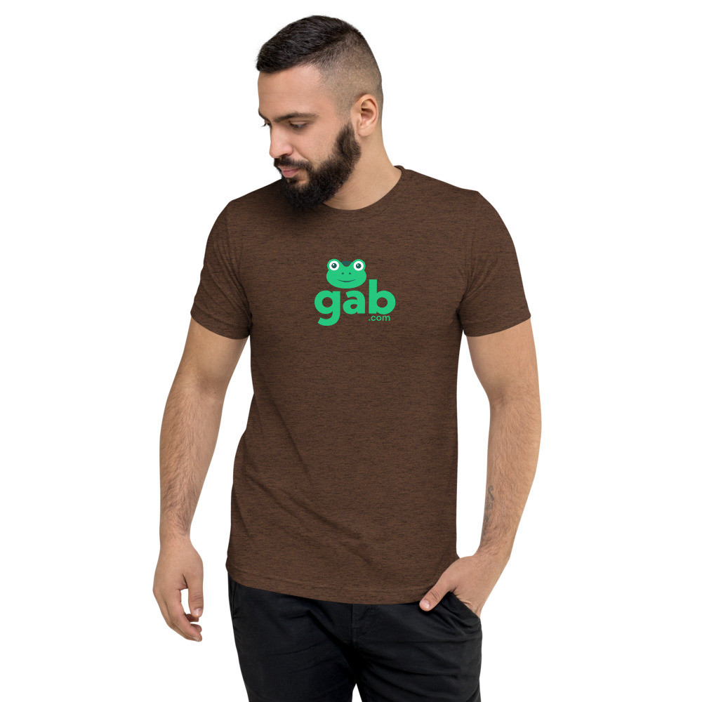 Gab.com Men's Short Sleeve T-Shirt - Brown Triblend / XL