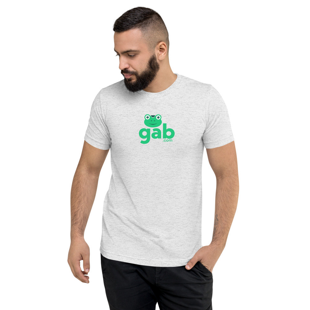 Gab.com Men's Short Sleeve T-Shirt - White Fleck Triblend / S