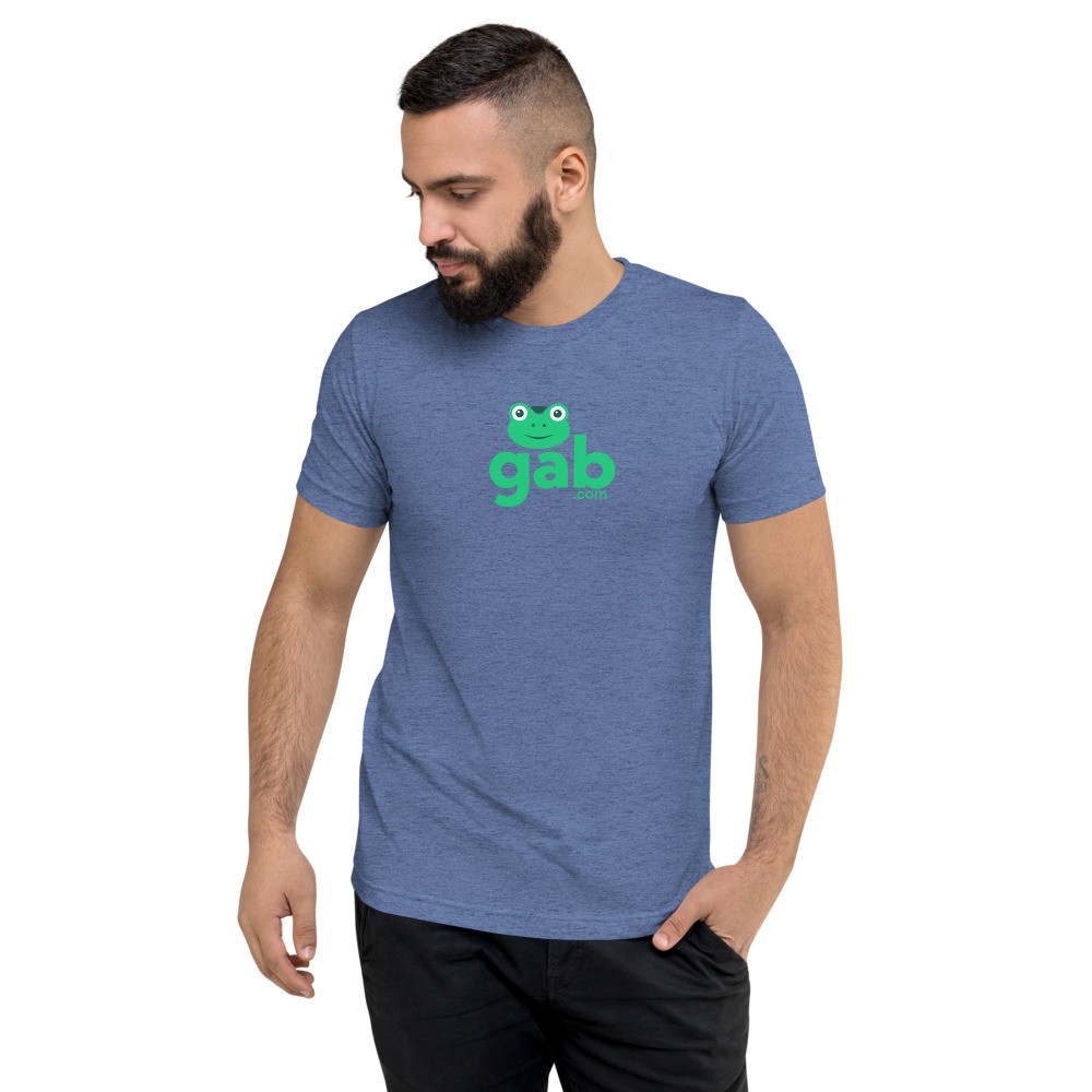 Gab.com Men's Short Sleeve T-Shirt - Blue Triblend / M