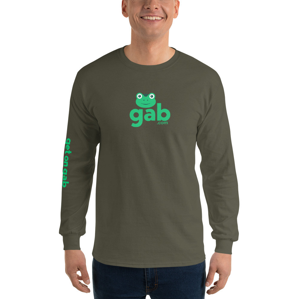 Gab.com Men’s Long Sleeve - Military Green / M