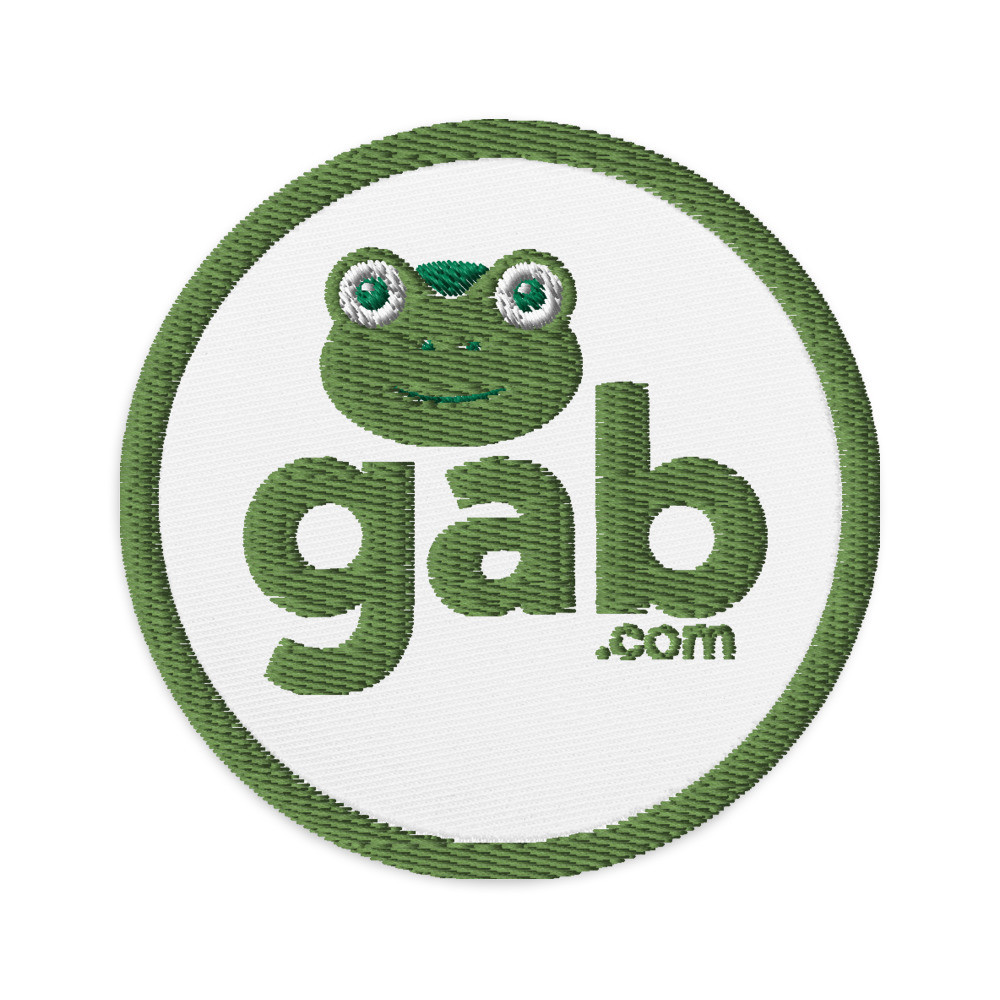 Gabby Gab.com Embroidered Patch - White