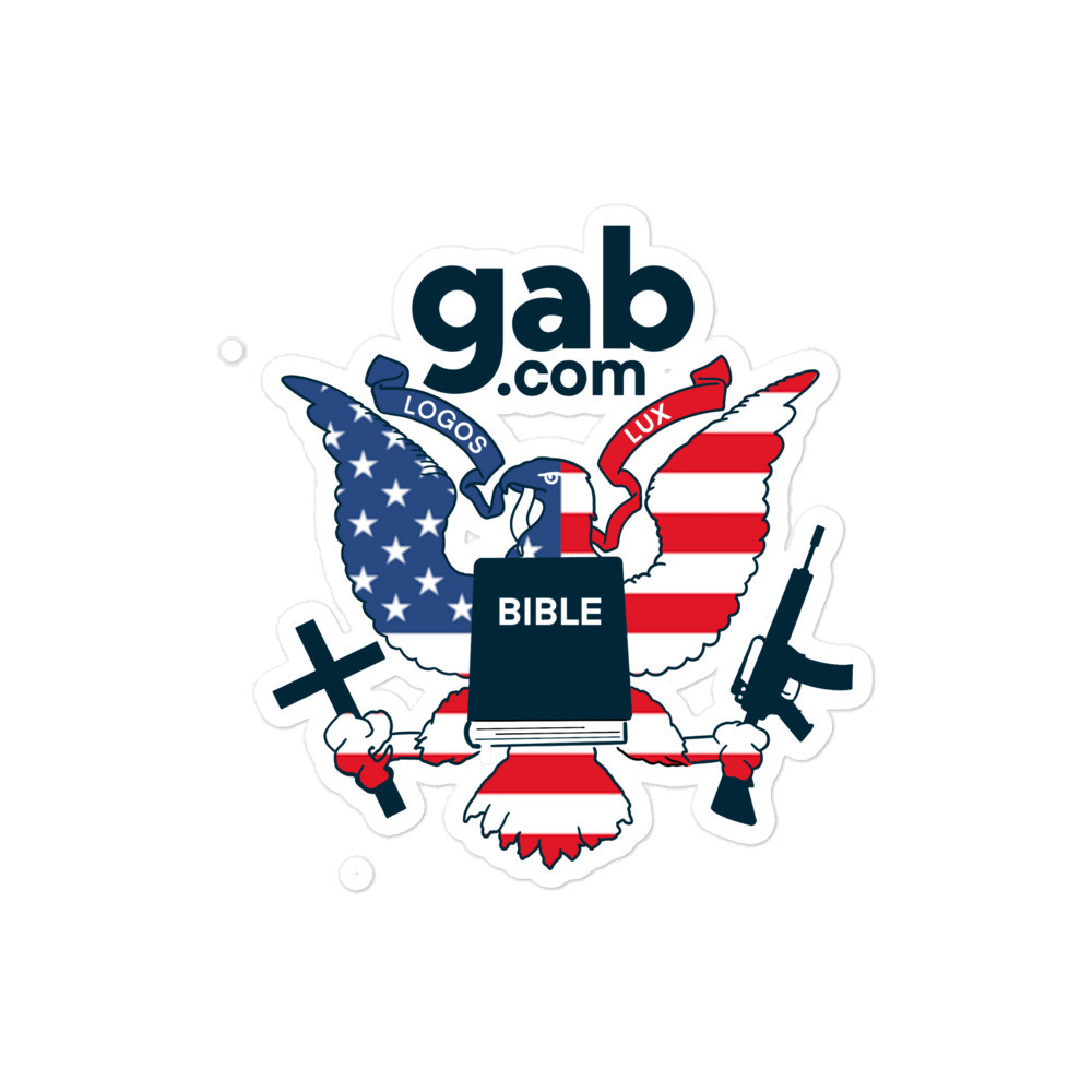 Gab Emblem USA Sticker - 3″×3″