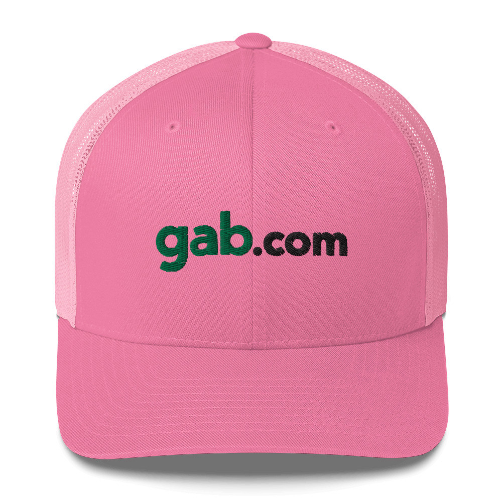 Green Gab Mesh Trucker Cap - Pink