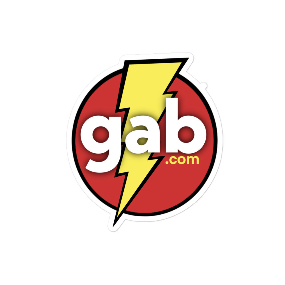 Lightning Strike Gab.com Sticker - 3″×3″