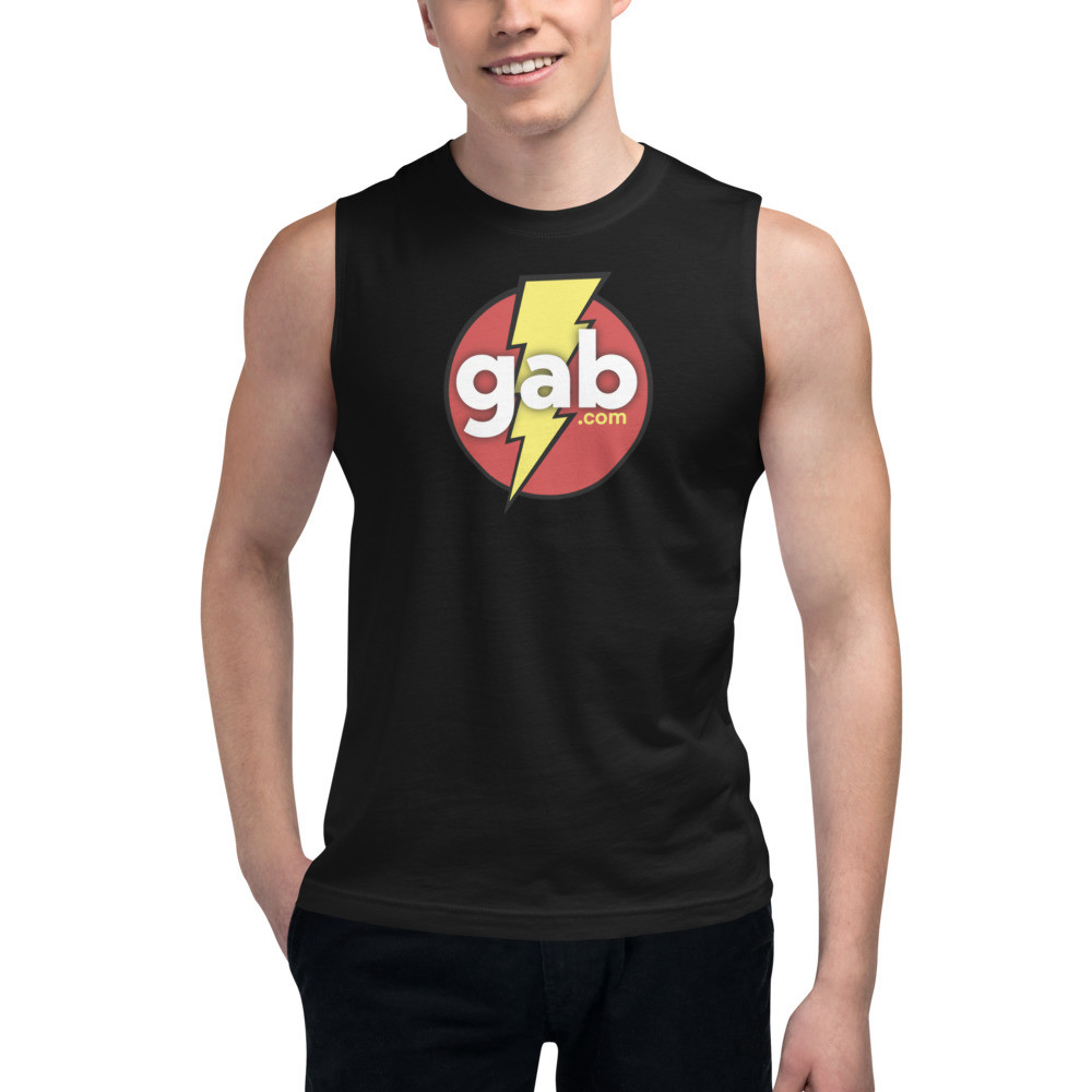 Lightning Strike Gab Muscle Shirt - Black / S