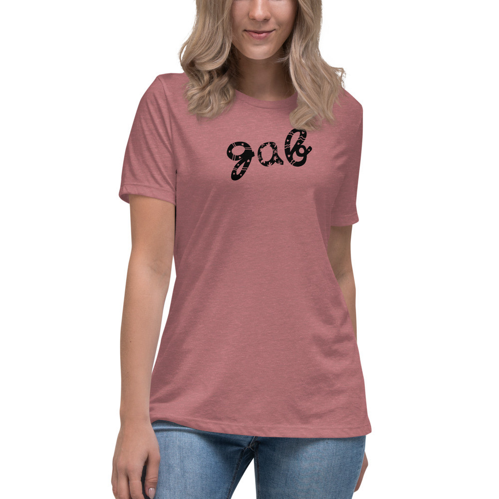 Doodle Gab Women's Relaxed T-Shirt - Heather Mauve / M