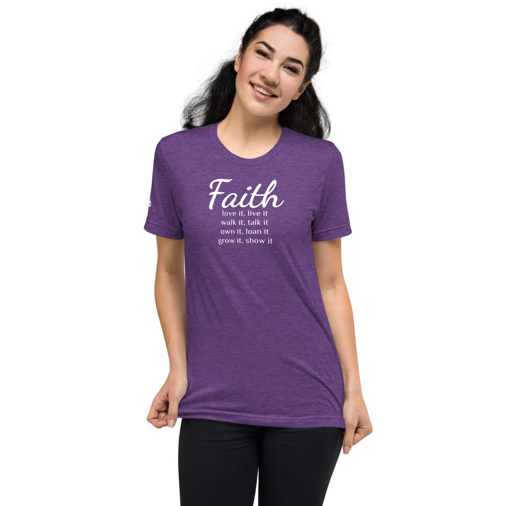 Faith Women's Tri-Blend T-Shirt - Purple Triblend / S