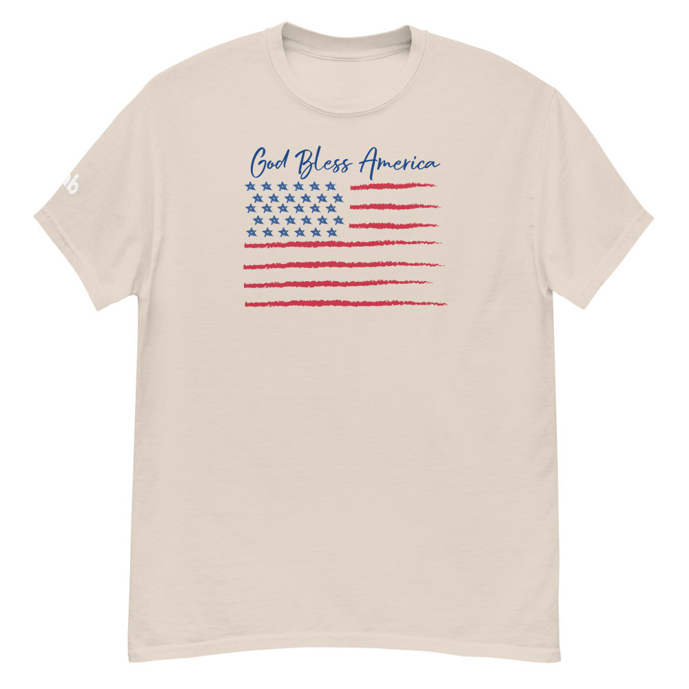 God Bless America Men's T-Shirt - Natural / L