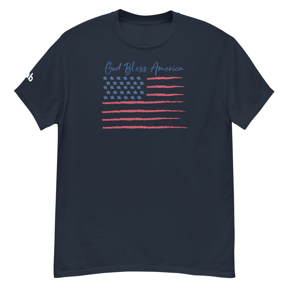 God Bless America Men's T-Shirt - Navy / L