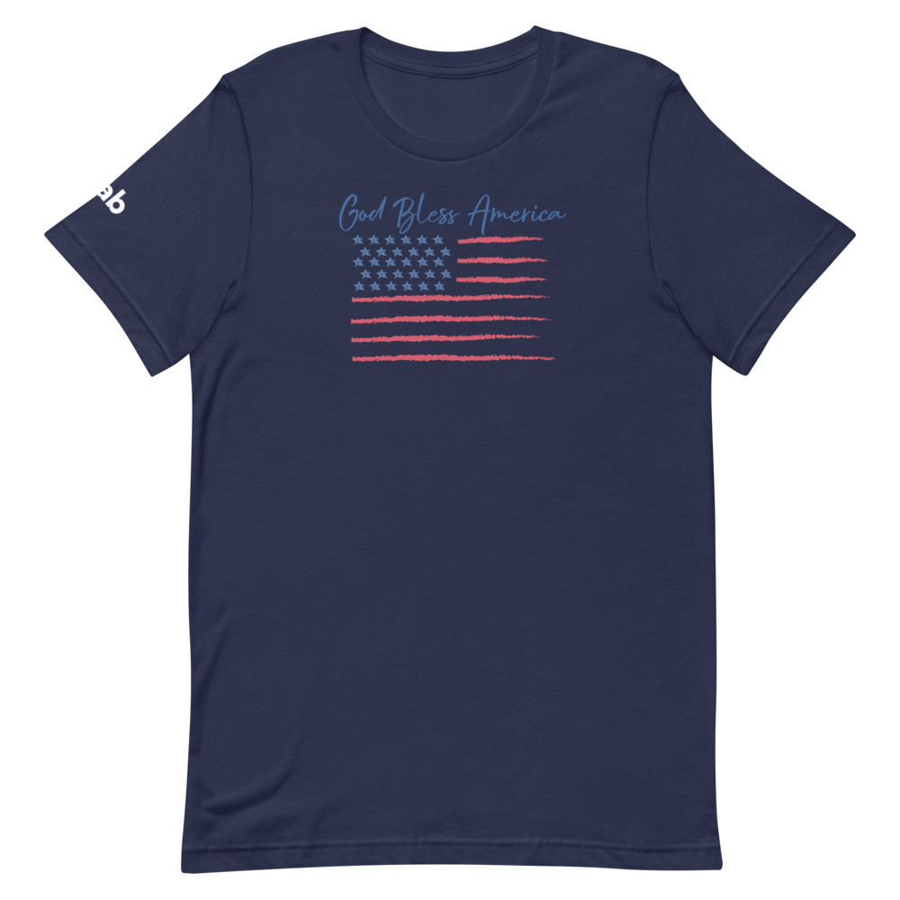 God Bless America Women's T-Shirt - Navy / S