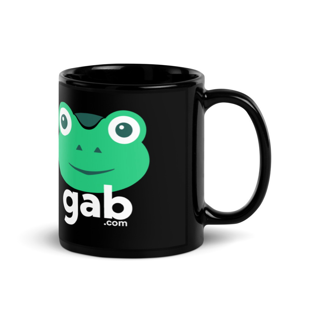 Gabby Black Glossy Mug - 11oz